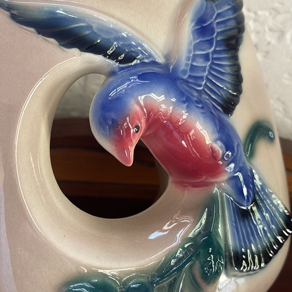 Vintage Royal Copley MCM Pottery Bird Vase/Planter - Picture 4 of 12